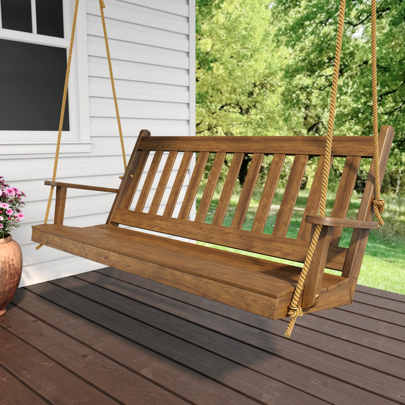 Keystone Amish Co. 4 Foot Franklin Red Cedar Porch Swing without Cupholders