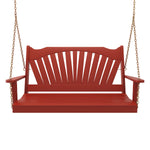 Keystone Amish Co. Sunburst Porch Swing, 5 Foot, Red