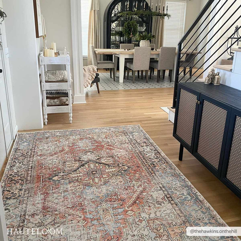 Eira Distressed Washable Area Rug