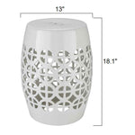 Pondorf White Garden Stool