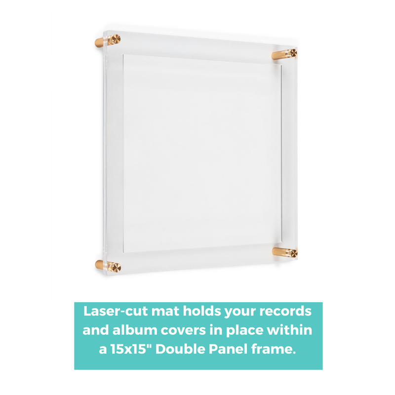 Record Album Frame with 12x12" Acrylic Mat (Album Cover or Vinyl)