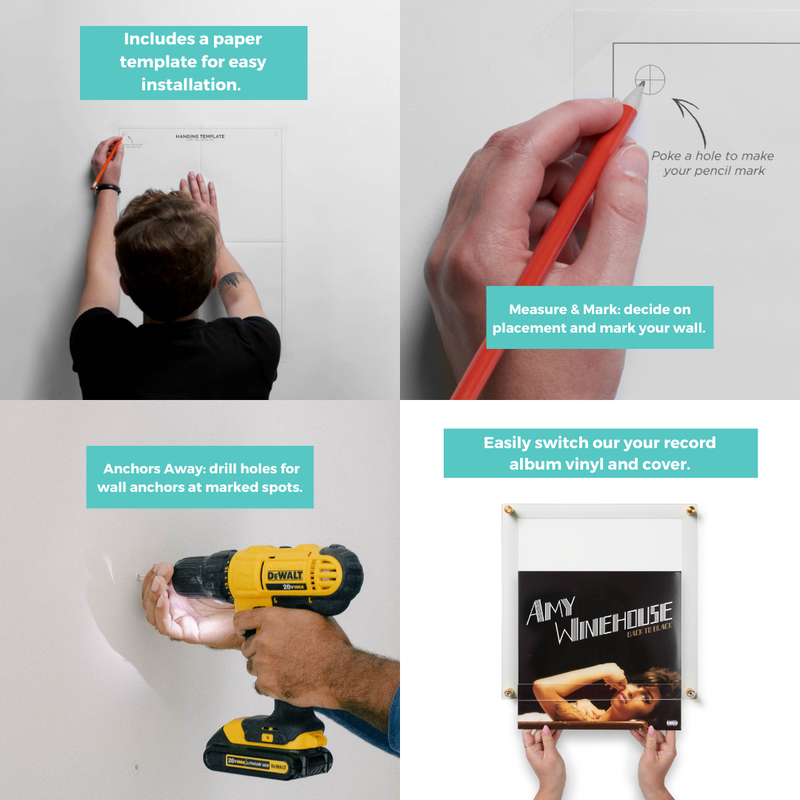 Set of 9 Record Frames Wallscape