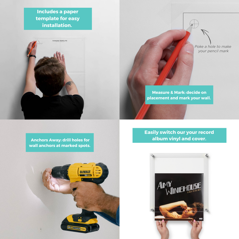 Set of 9 Record Frames Wallscape