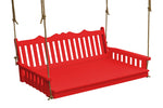Keystone Amish Co. 4 Foot York Recycled Plastic Swing Bed, Bright Red