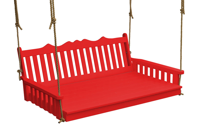 Keystone Amish Co. 4 Foot York Recycled Plastic Swing Bed, Bright Red