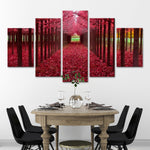 Red Forest Wall Art