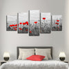 Red Poppy Field Pop Wall Art