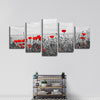 Red Poppy Field Pop Wall Art