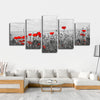 Red Poppy Field Pop Wall Art