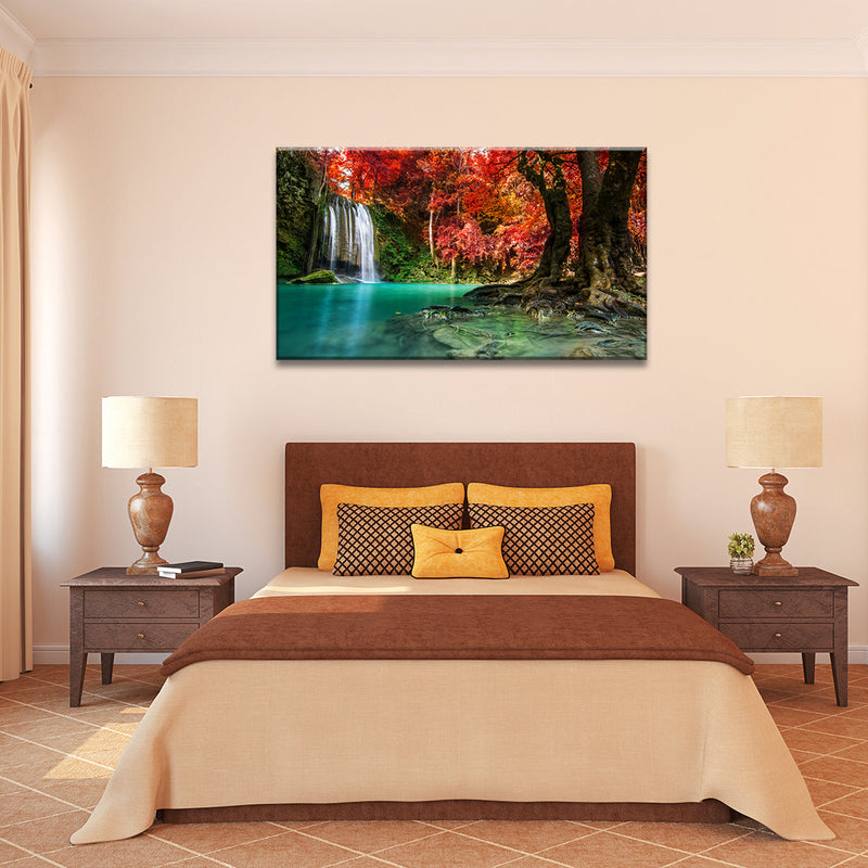 Red Waterfall Wall Art