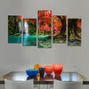Red Waterfall Wall Art