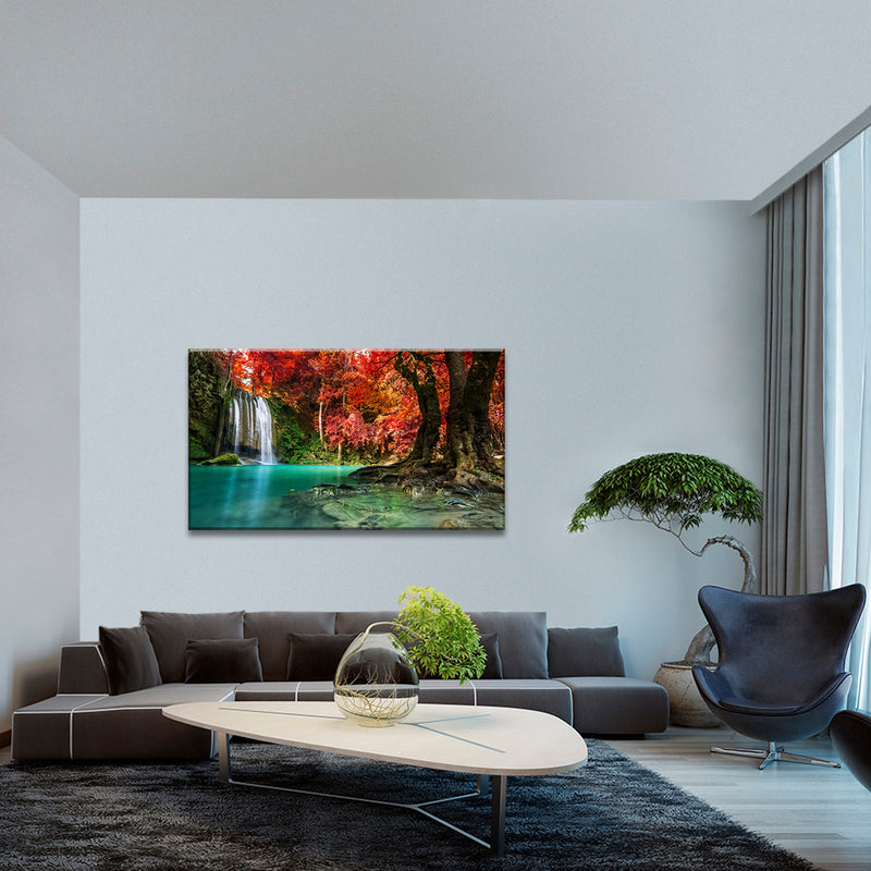 Red Waterfall Wall Art