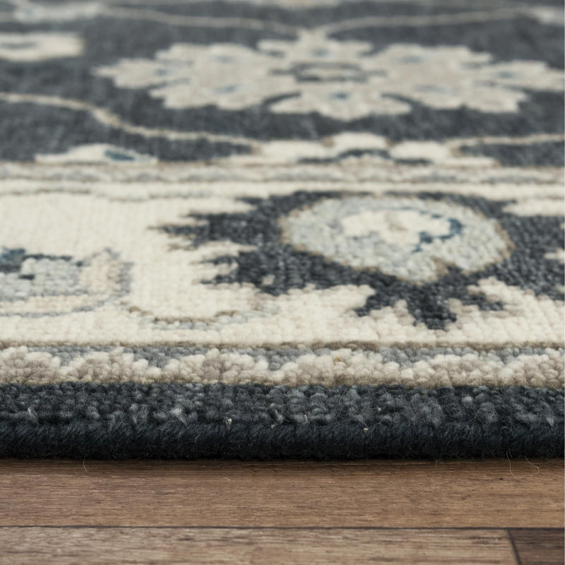 Ashton Charcoal/Ivory Hand-Knotted Rug