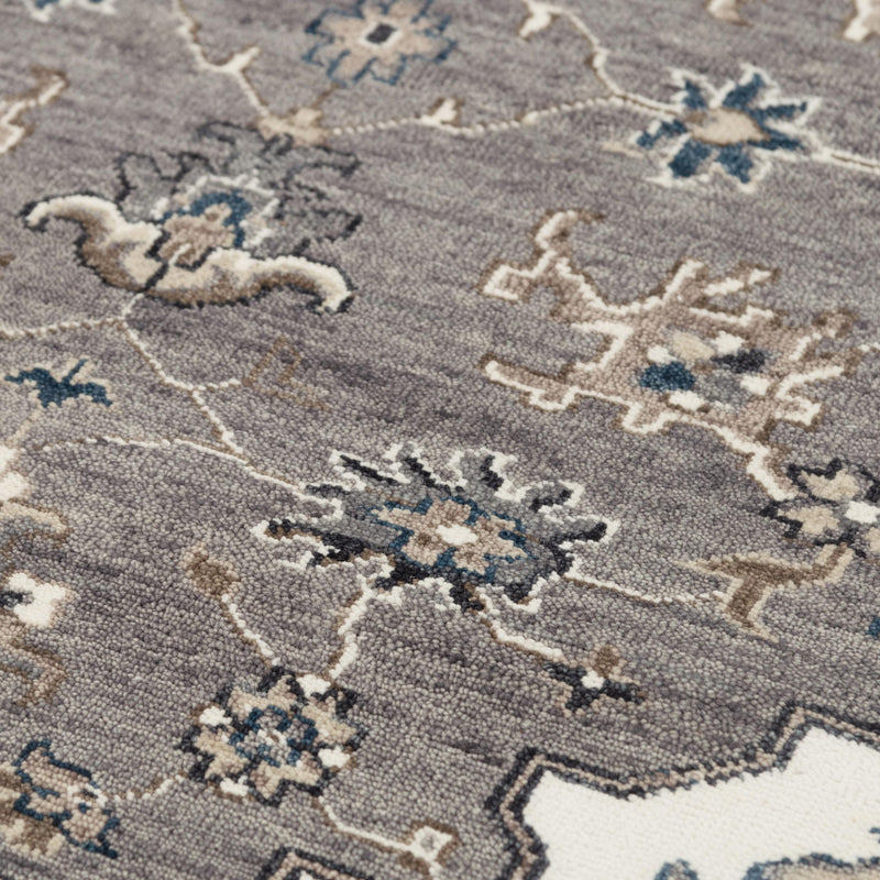 Historia Gray/Ivory Hand-Knotted Rug