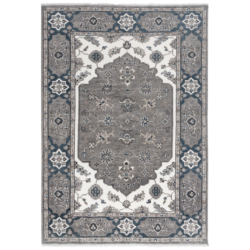 Historia Gray/Ivory Hand-Knotted Rug
