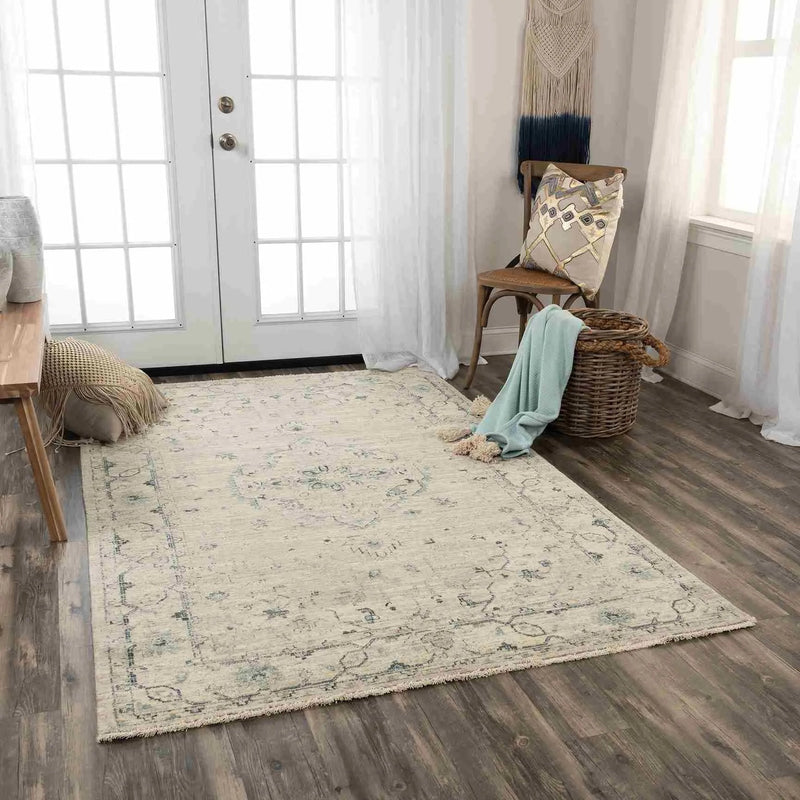 Platinum Beige/Green Rug