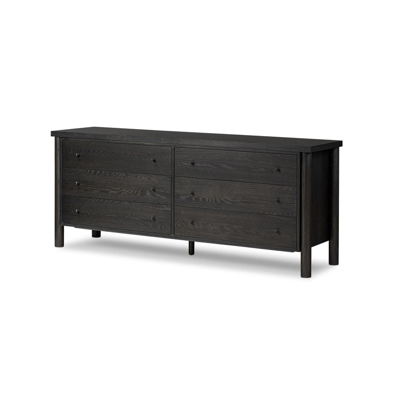 Roark Ebony Oak Veneer 6 Drawer Dresser | ready to ship!