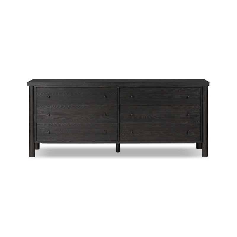 Roark Ebony Oak Veneer 6 Drawer Dresser | ready to ship!