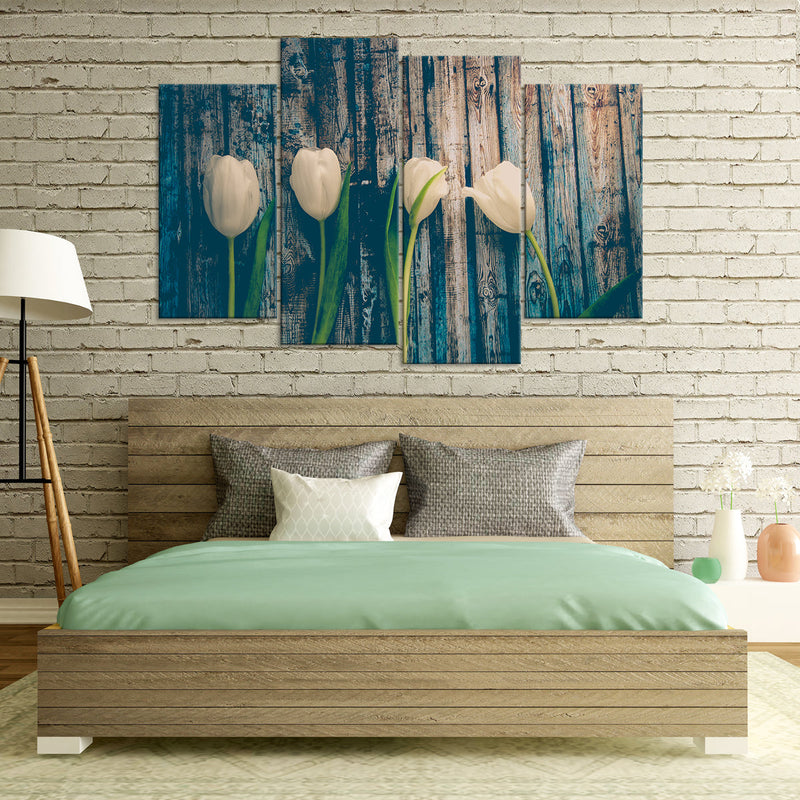 Pristine White Tulips Wall Art