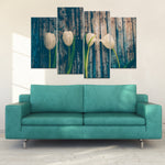 Pristine White Tulips Wall Art
