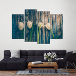 Pristine White Tulips Wall Art