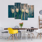 Pristine White Tulips Wall Art