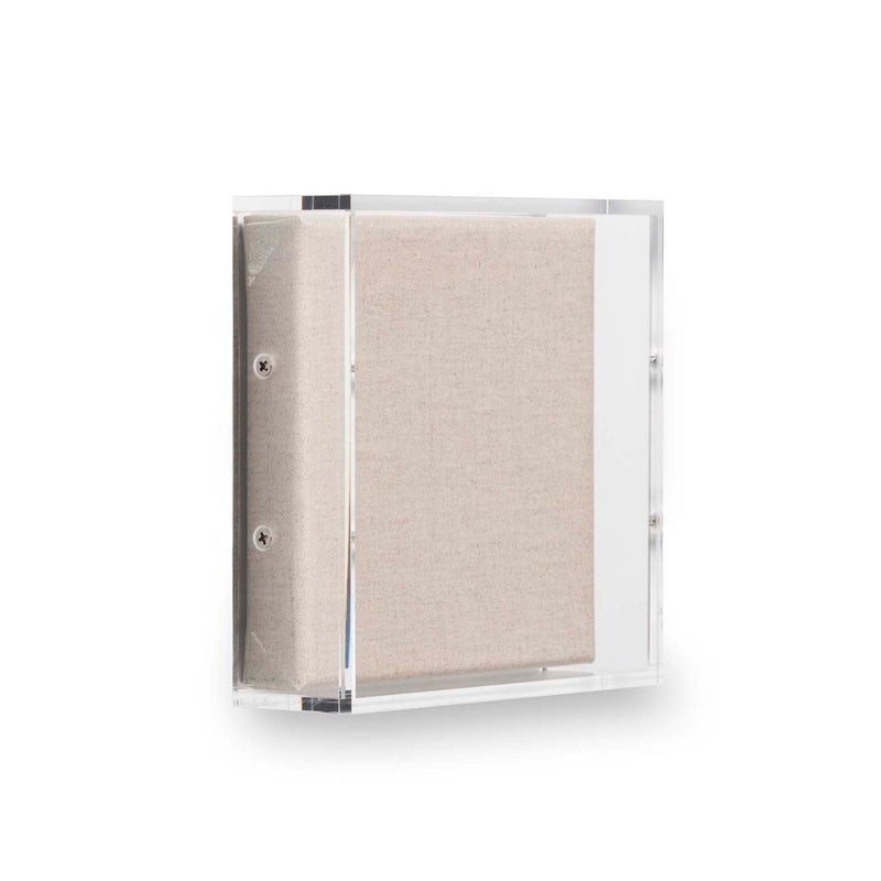 Modern Acrylic Shadowbox with Linen Canvas 2" Depth | UV Grade