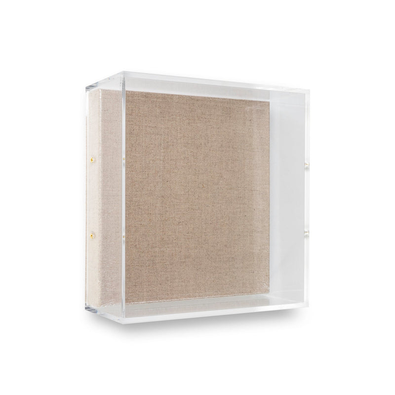 Modern Acrylic Shadowbox with Linen Canvas 3" Depth - UV Grade