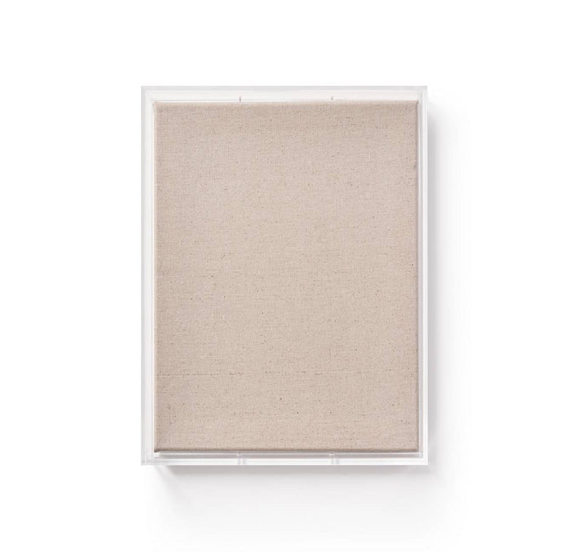 Modern Acrylic Shadowbox with Linen Canvas 2" Depth | UV Grade