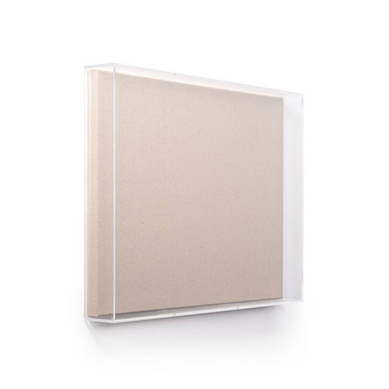 Modern Acrylic Shadowbox with Linen Canvas 3" Depth - UV Grade