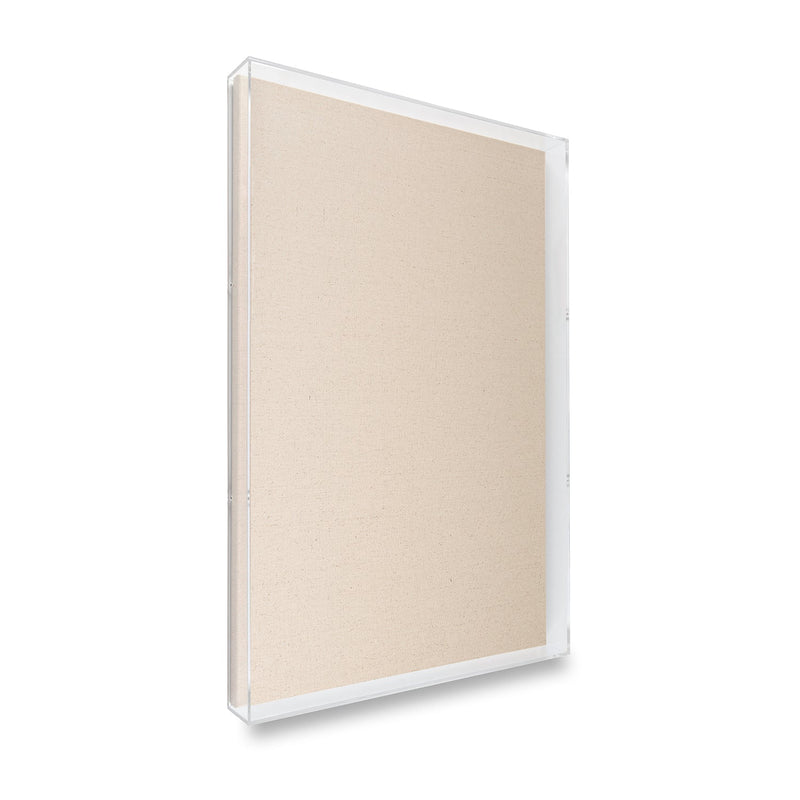 Modern Acrylic Shadowbox with Linen Canvas 3" Depth - UV Grade