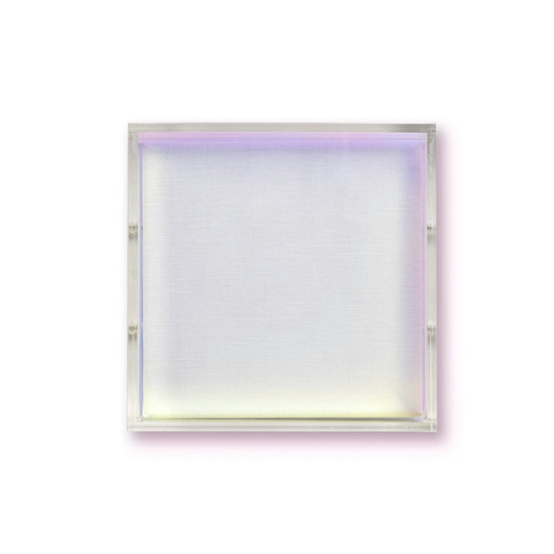 Rainbow Acrylic Shadowbox with White Canvas