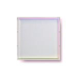 Rainbow Acrylic Shadowbox with White Canvas