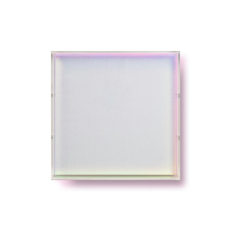 Rainbow Acrylic Shadowbox with White Canvas