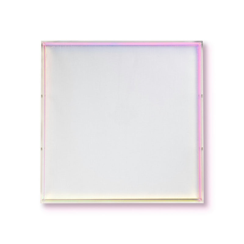 Rainbow Acrylic Shadowbox with White Canvas