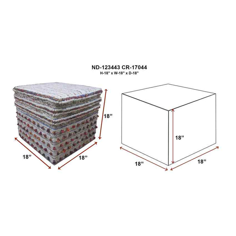 Kapelln Cream Pouf