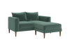 The Essential Loveseat Sectional in Recycled Velvet