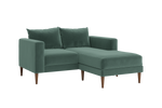 The Essential Loveseat Sectional in Recycled Velvet