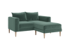 The Essential Loveseat Sectional in Recycled Velvet