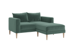 The Essential Loveseat Sectional in Recycled Velvet