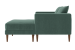 The Essential Loveseat Sectional in Recycled Velvet