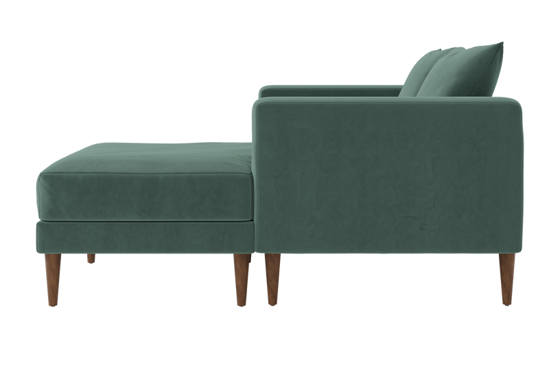 The Essential Loveseat Sectional in Recycled Velvet