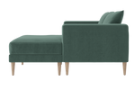 The Essential Loveseat Sectional in Recycled Velvet