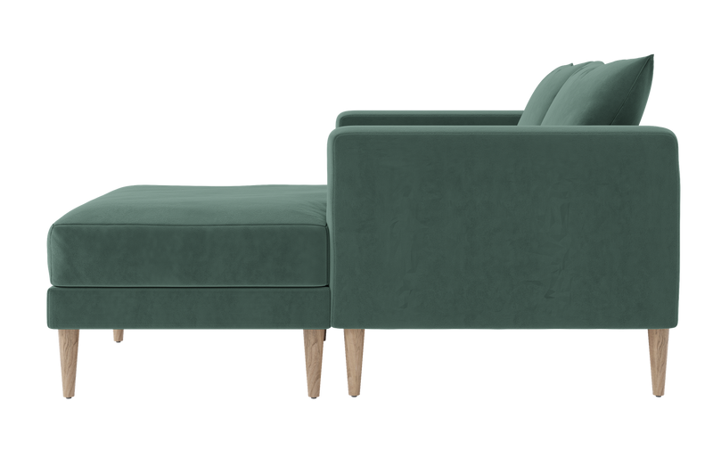 The Essential Loveseat Sectional in Recycled Velvet