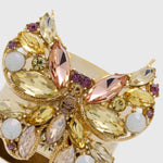 Jeweled butterfly napkin rings, yellow, set of two