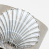 Painted shell napkin rings,  white, set of two