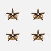 Starfish skinny napkin rings, bronze, set of four