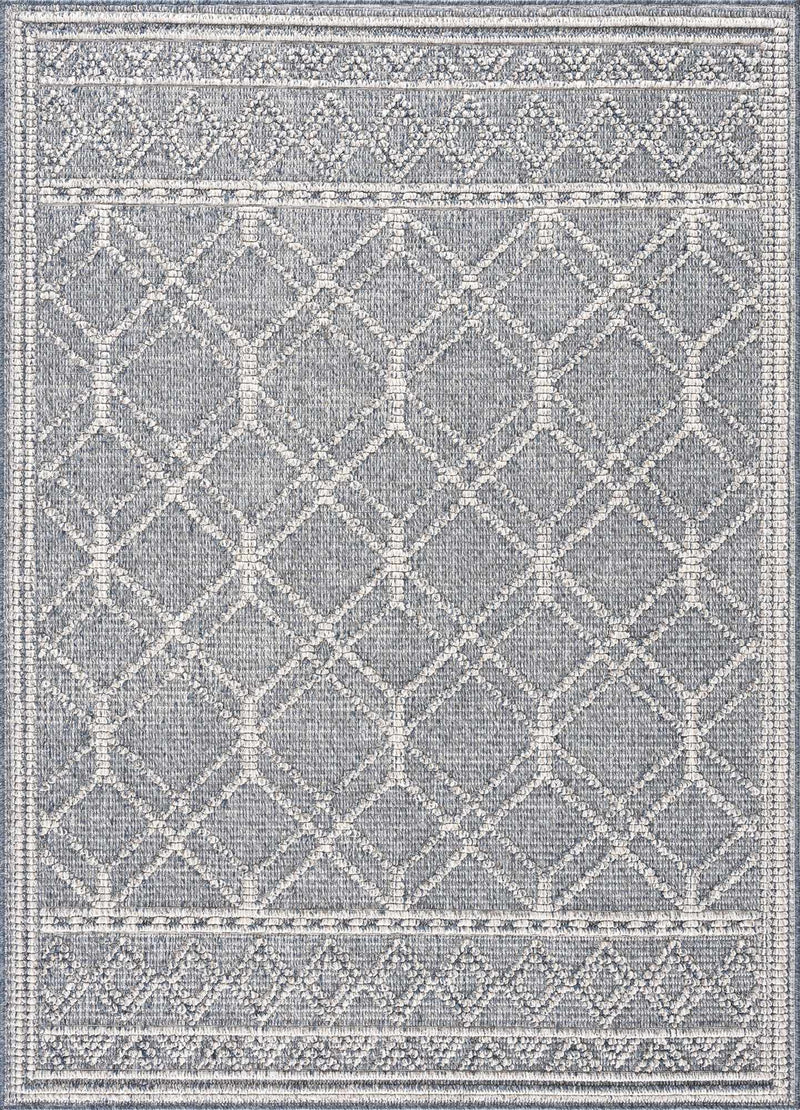 Diah Gray Blue & Bone Area Rug