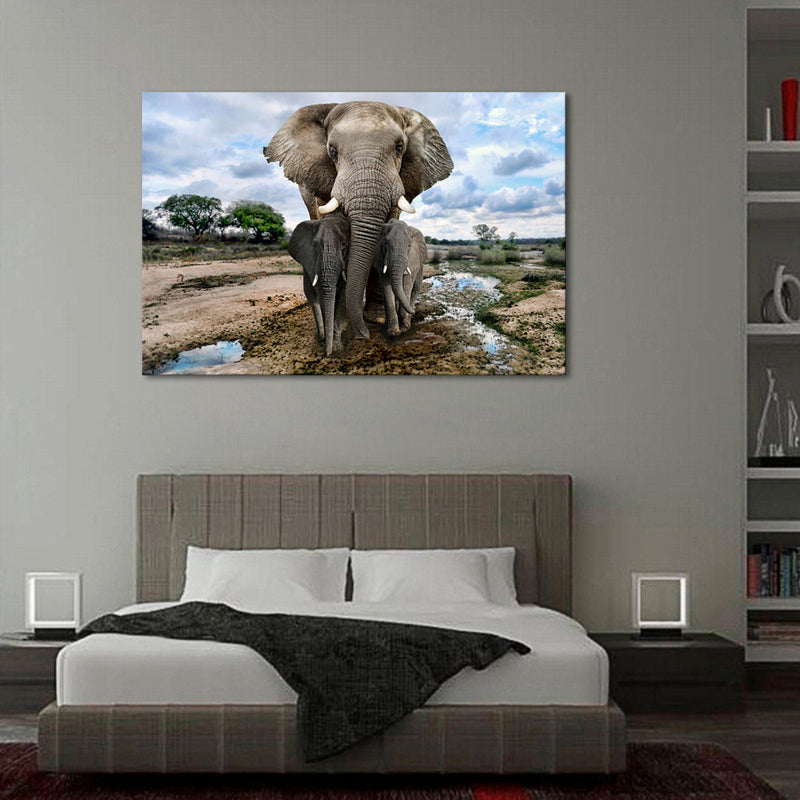 Safari Elephants Wall Art