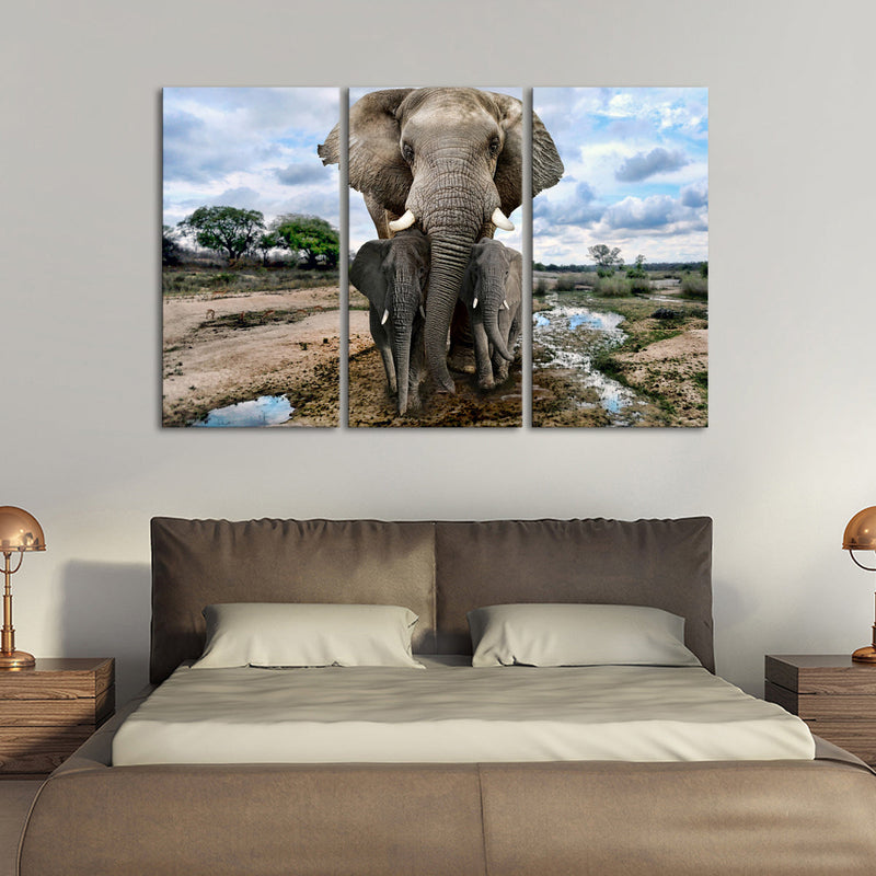 Safari Elephants Wall Art